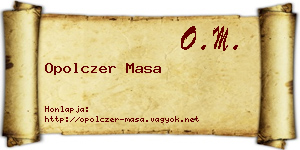 Opolczer Masa névjegykártya